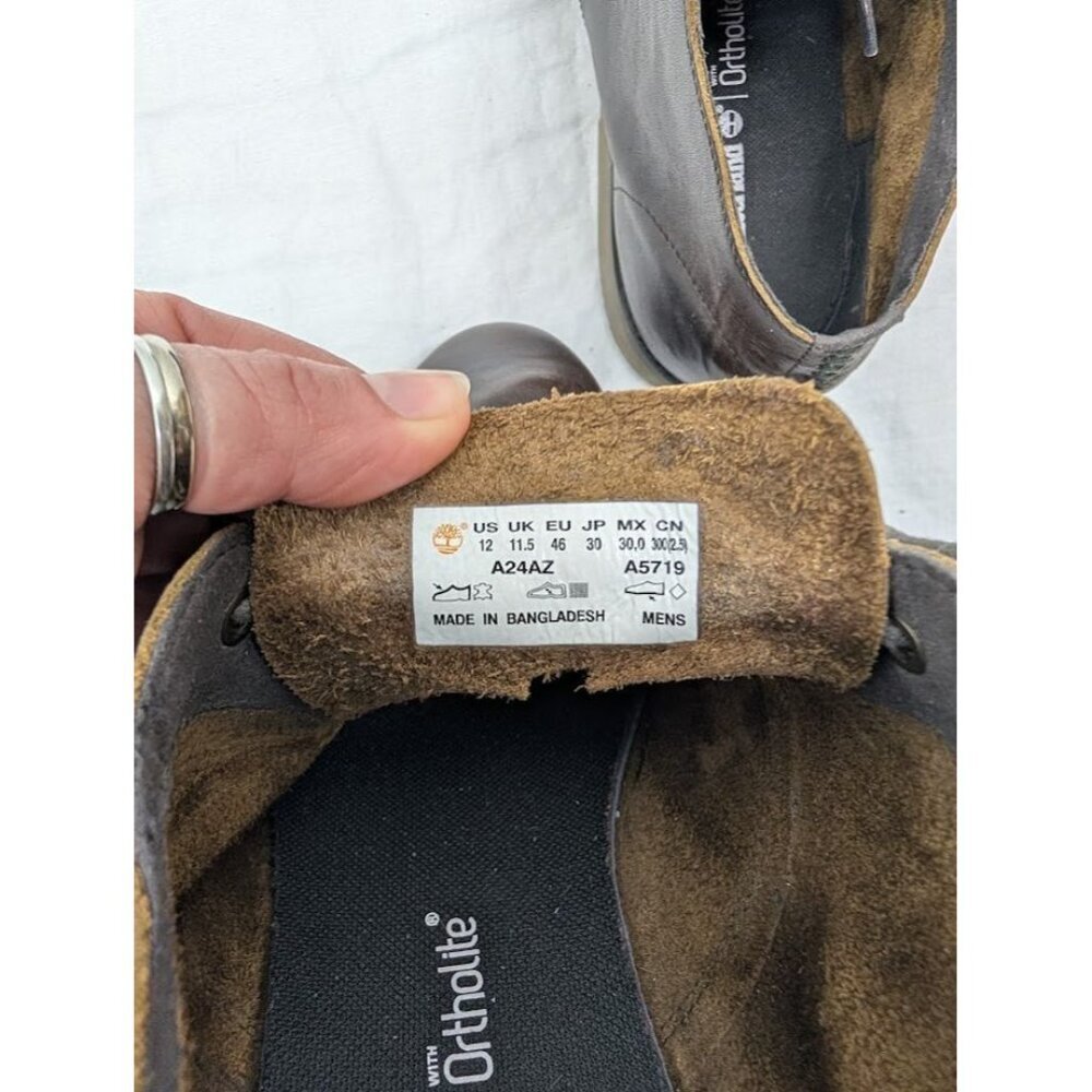 Timberland Yorkdale Chukka dark brown men's size 12 with Ortholite casual SH6 - Picture 6 of 10